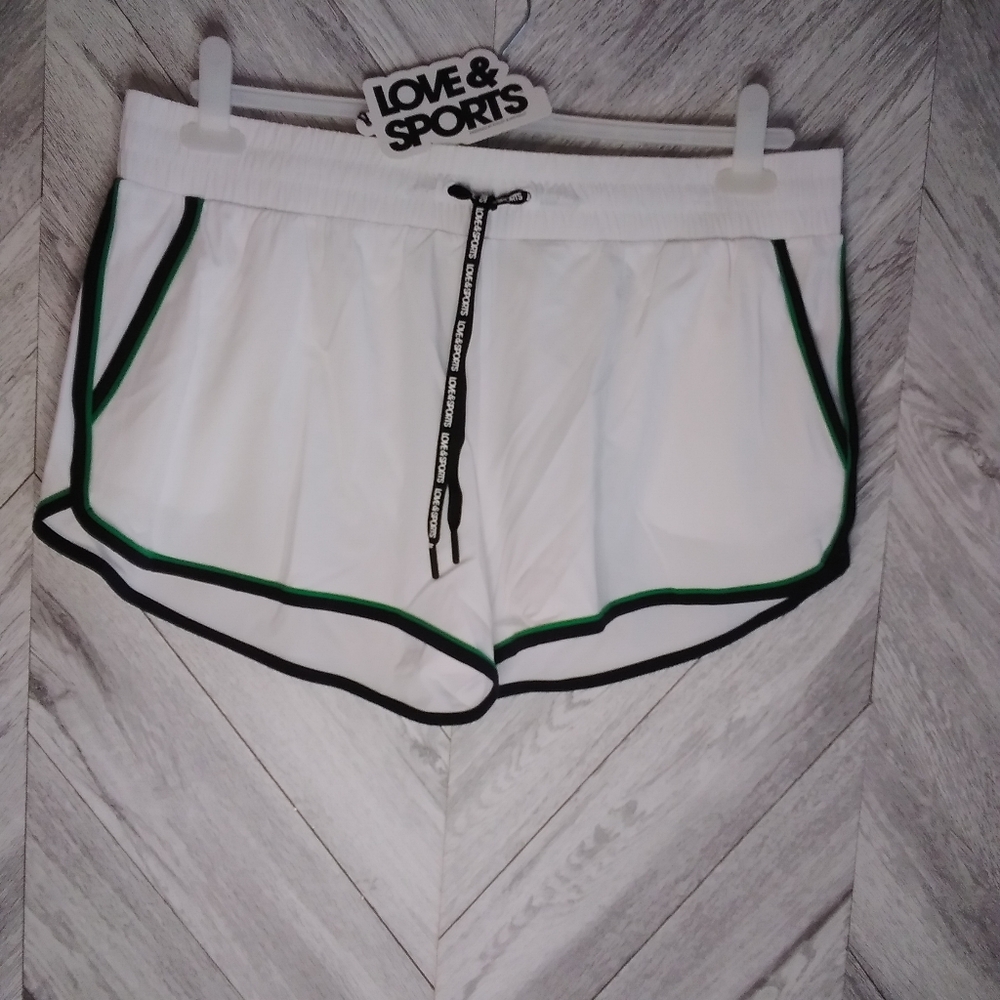 Love&Sports Women's Vintage-Inspired Piped Running Shorts Sz: XL (16-18)